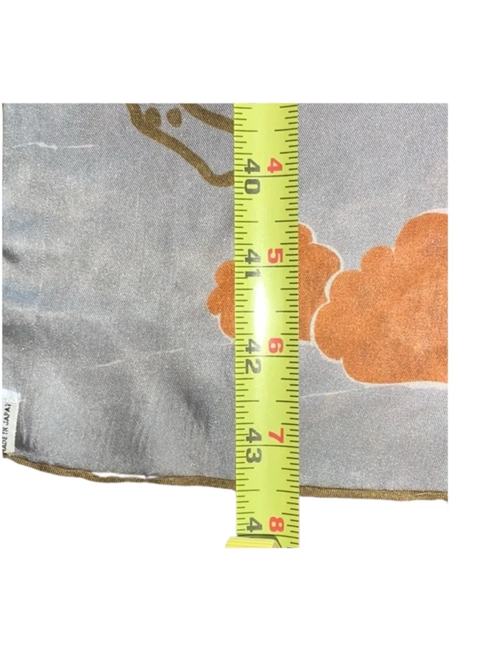 Sally Gee Silk Scarf Japan Big Cats Leopard Tiger Hand Rolled WPL 13407 Vintage